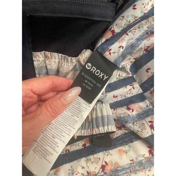 Roxy Jonah Bright 10K Navy Jacket w removable hood. Insulated, waterproof Sz S - Picture 10 of 12